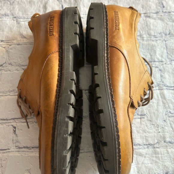 BIRKENSTOCK VTG TIMMINS CAMEL TAN LEATHER OXFORDS SIZE 42 GERMANY FOOTBED - Picture 7 of 12